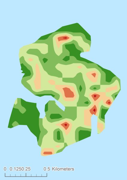 Isola di Murano hoogtekaart DTM DEM