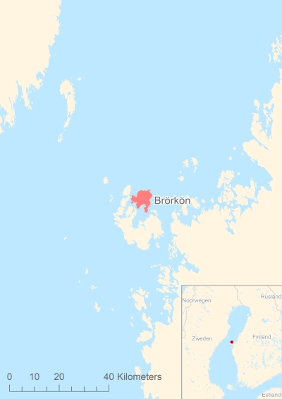 Ligging van het eiland Björkö in Europa