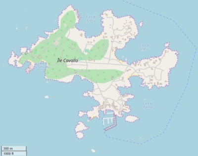 Île Cavallo kaart