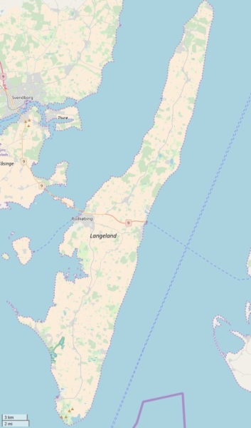 Langeland kaart