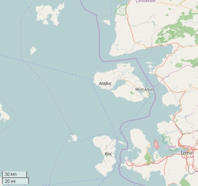 Noord-Egeïsche Eilanden kaart
