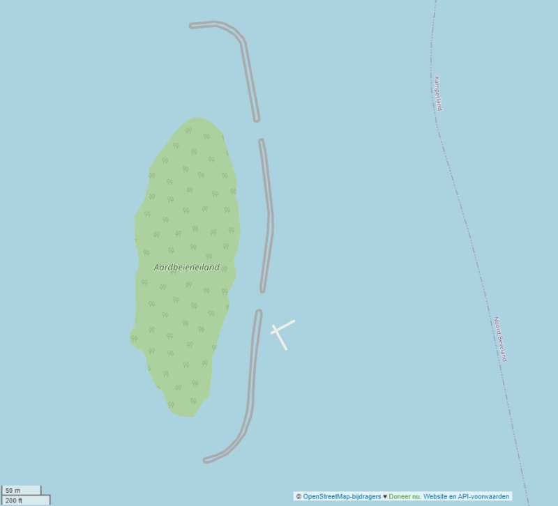 Aardbeieneiland plattegrond kaart