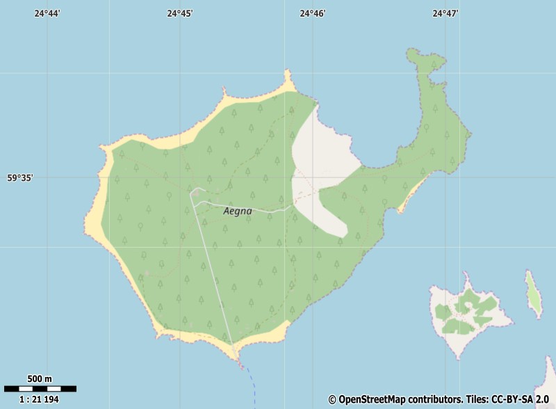 Aegna plattegrond kaart