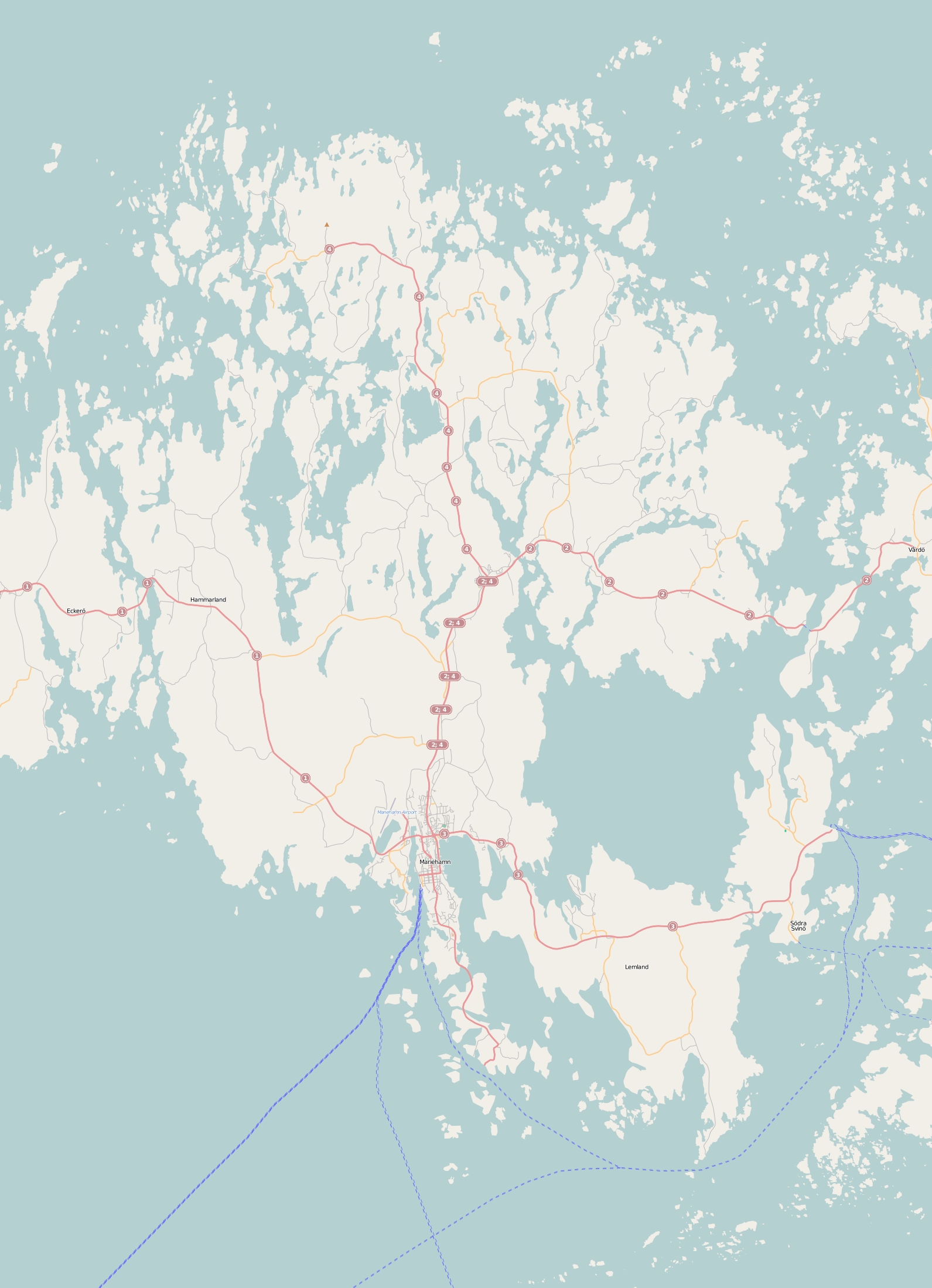 Åland plattegrond kaart