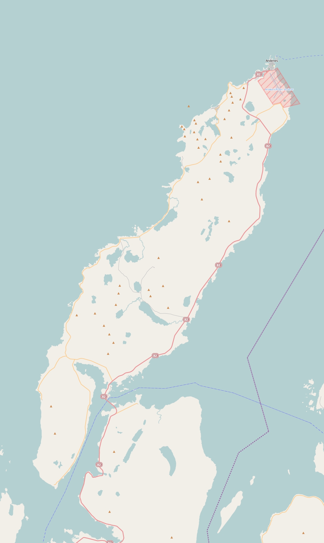 Andøya plattegrond kaart