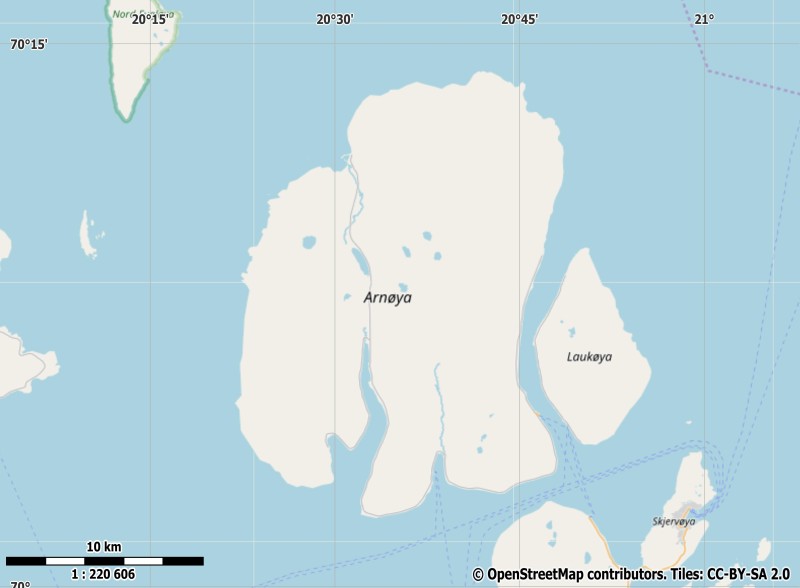 Arnøya plattegrond kaart