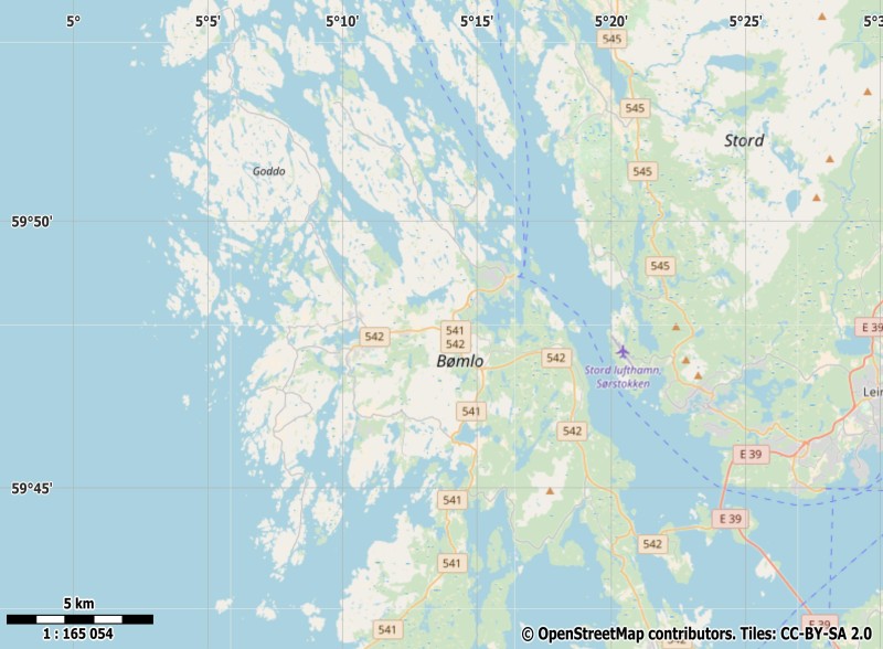 Bømlo plattegrond kaart