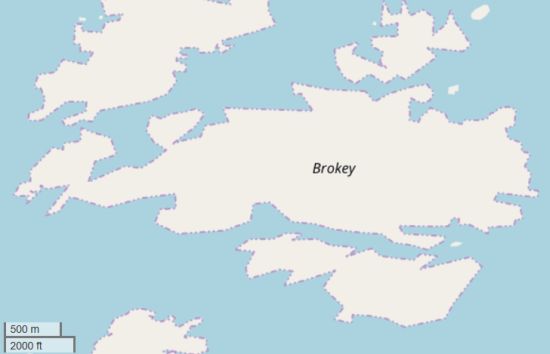 Brokey plattegrond kaart