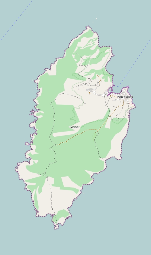 Capraia plattegrond kaart
