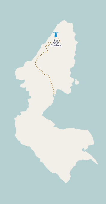 Conejera plattegrond kaart