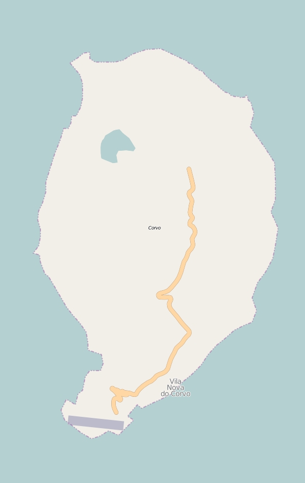 Corvo plattegrond kaart
