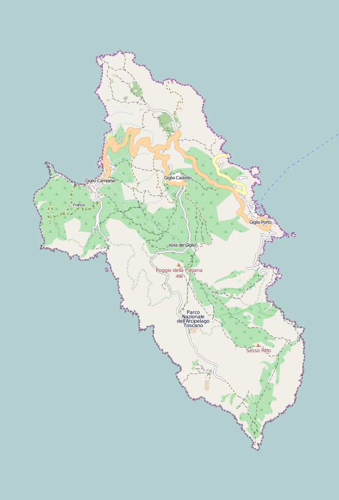 Del Giglio plattegrond kaart