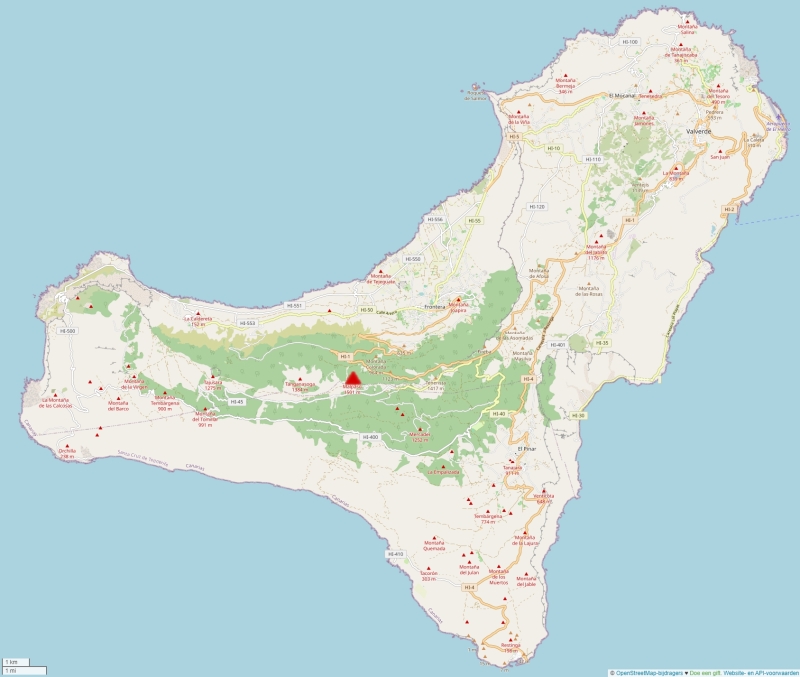 El Hierro plattegrond kaart