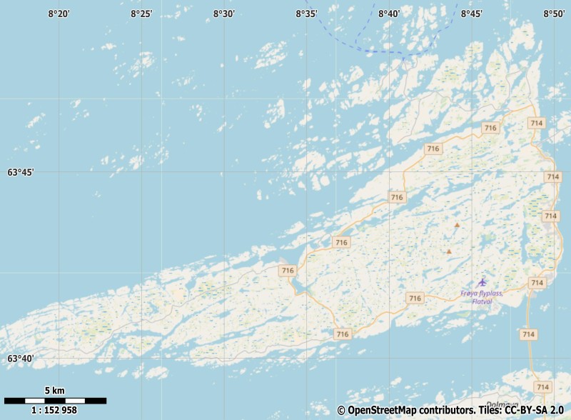 Frøya plattegrond kaart