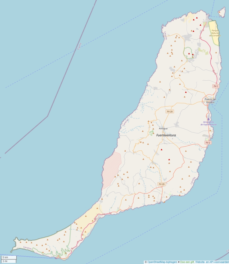 Fuerteventura plattegrond kaart