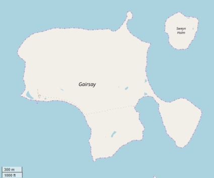 Gairsay plattegrond kaart
