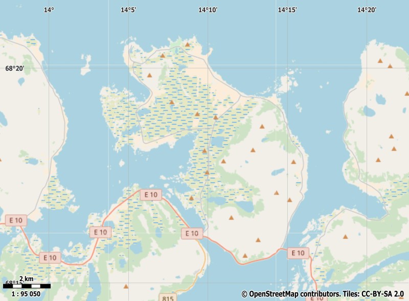 Gimsøya plattegrond kaart