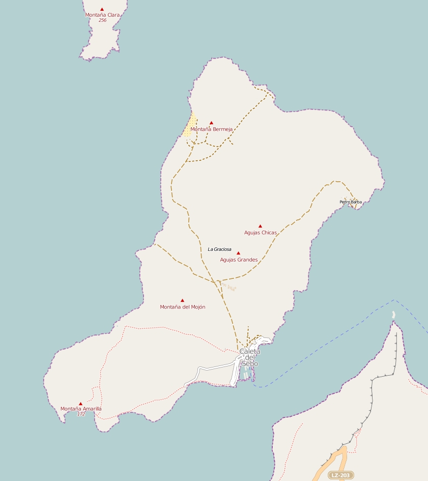 Graciosa plattegrond kaart