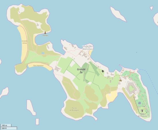 Grande-Île plattegrond kaart
