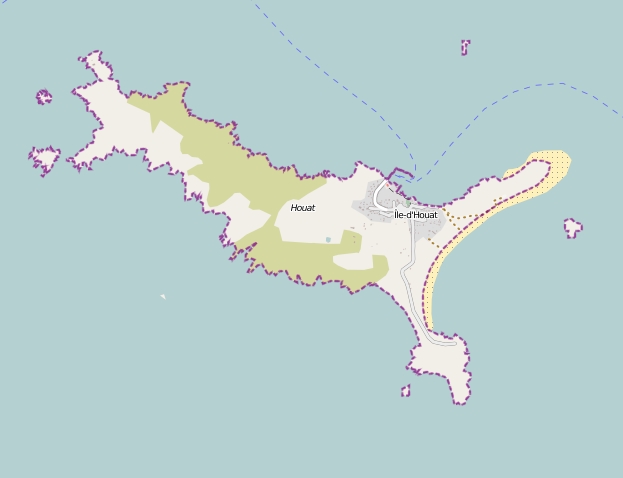 Île-d'Houat plattegrond kaart