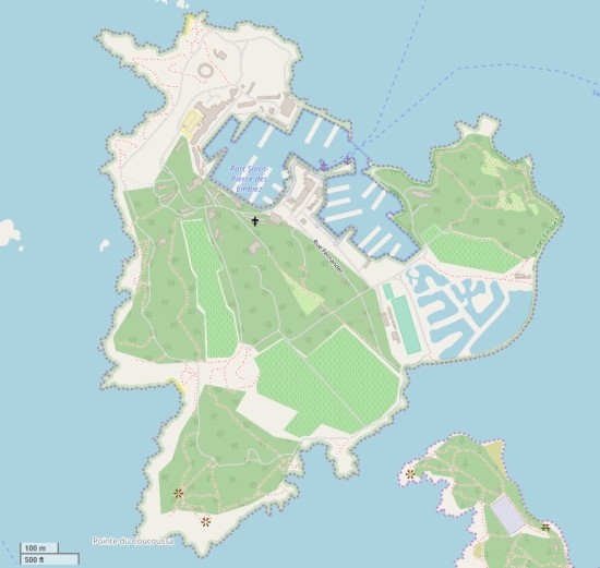 Île des Embiez plattegrond kaart
