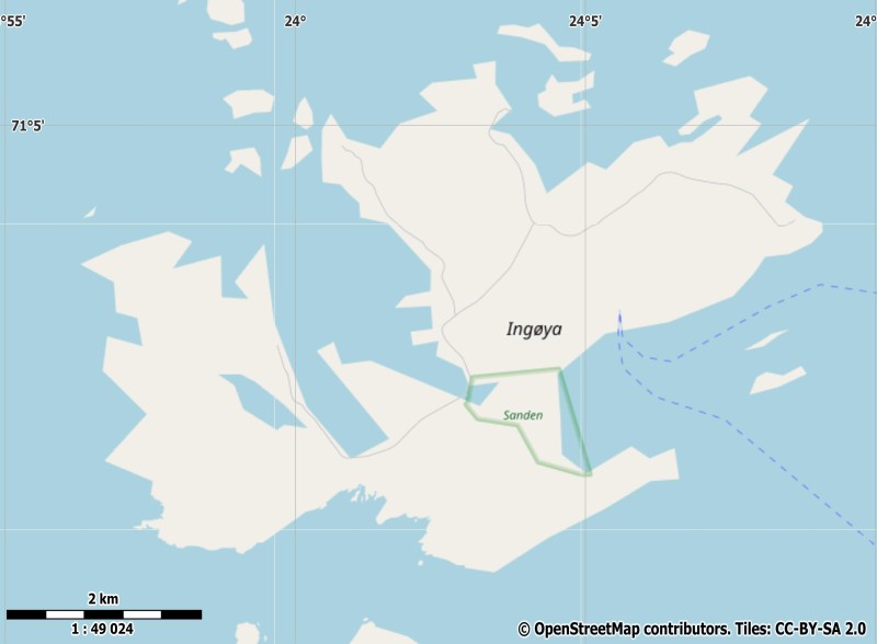 Ingøya plattegrond kaart