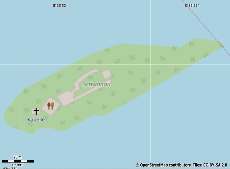Insel Schwanau plattegrond kaart