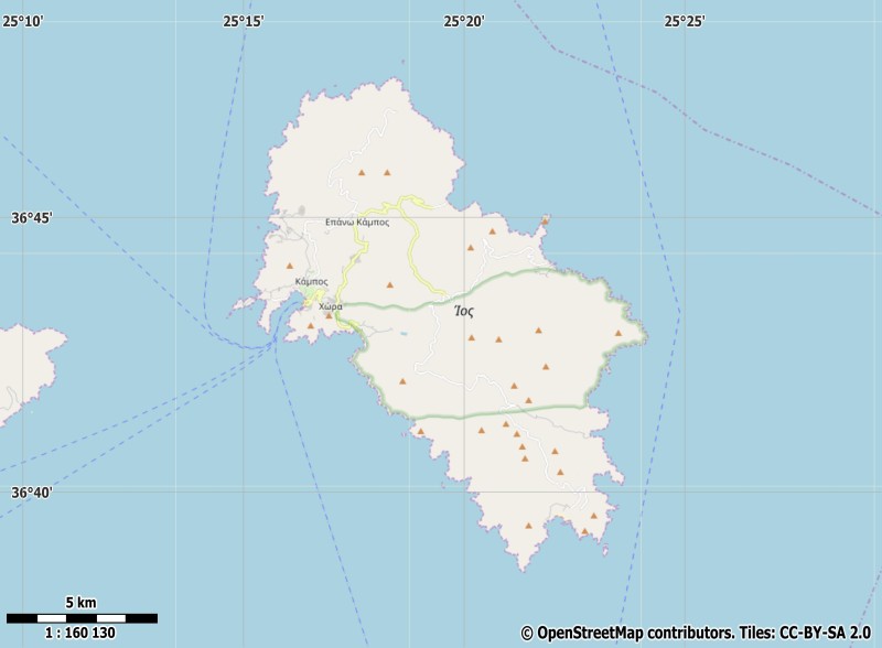 Ios plattegrond kaart