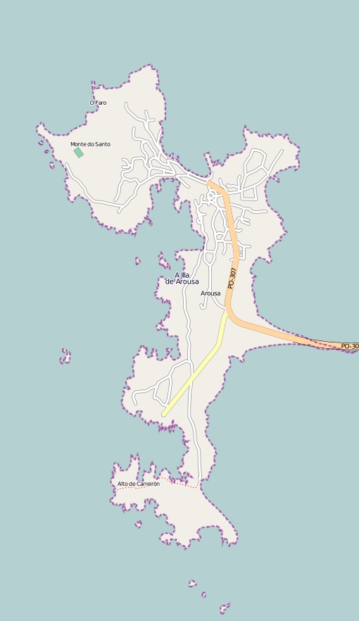 Isla de Arosa plattegrond kaart