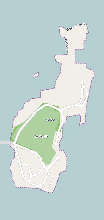 Isla de La Toja plattegrond kaart