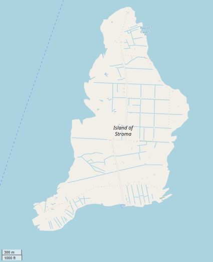 Island of Stroma plattegrond kaart