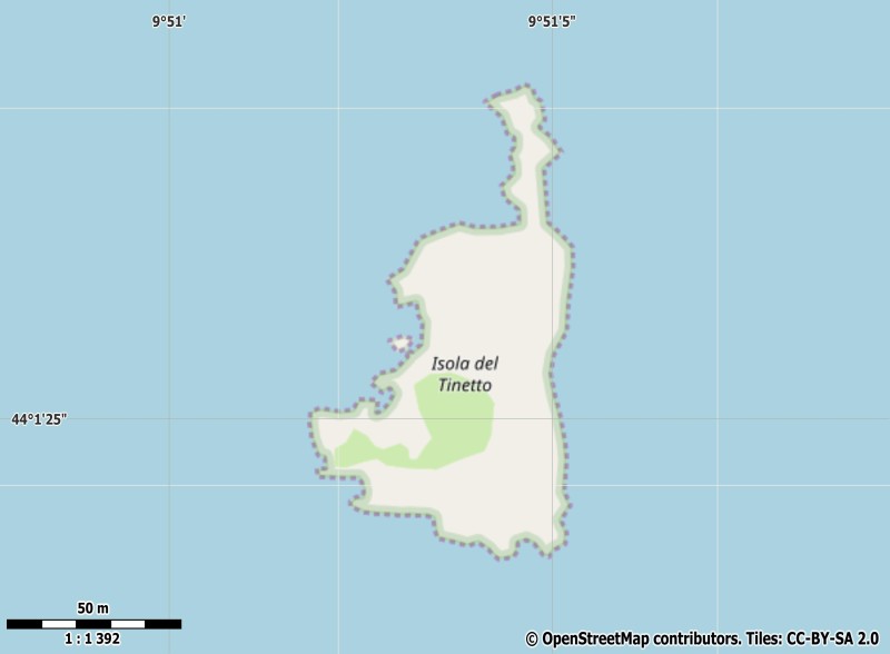Isola del Tinetto plattegrond kaart