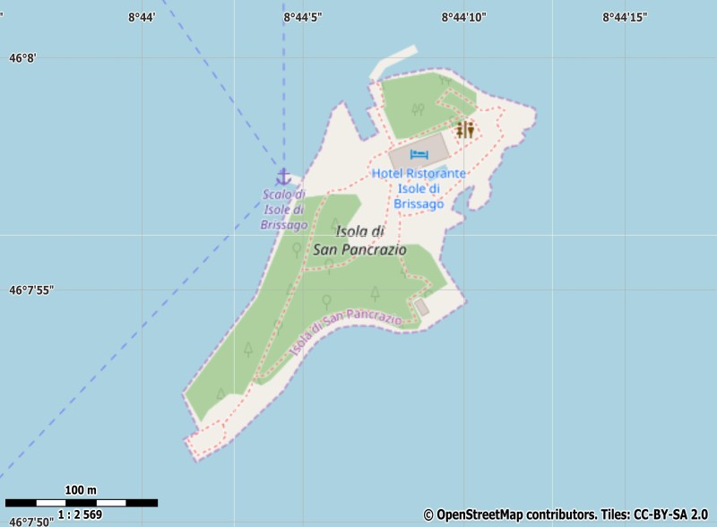 Isola di San Pancrazio plattegrond kaart