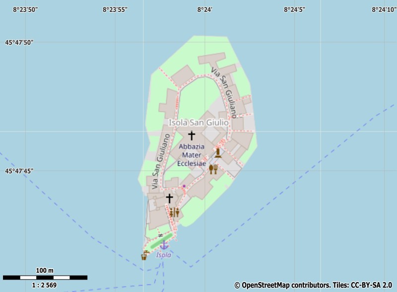 Isola San Giulio plattegrond kaart