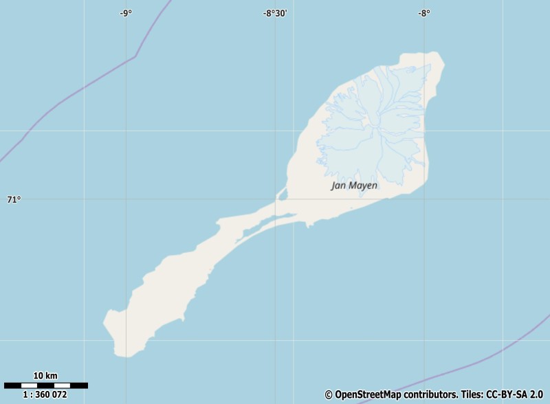 Jan Mayen plattegrond kaart
