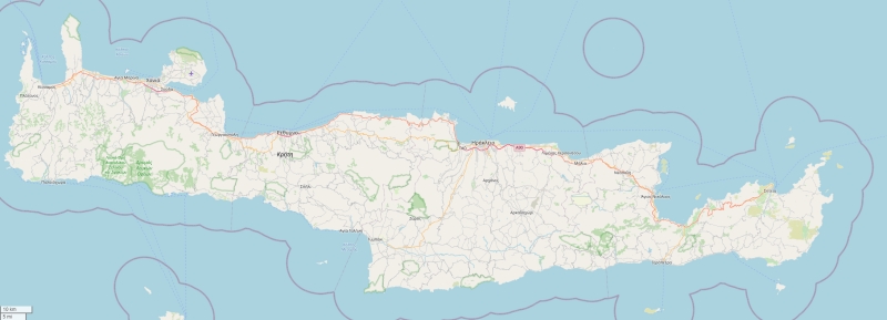 Kreta plattegrond kaart