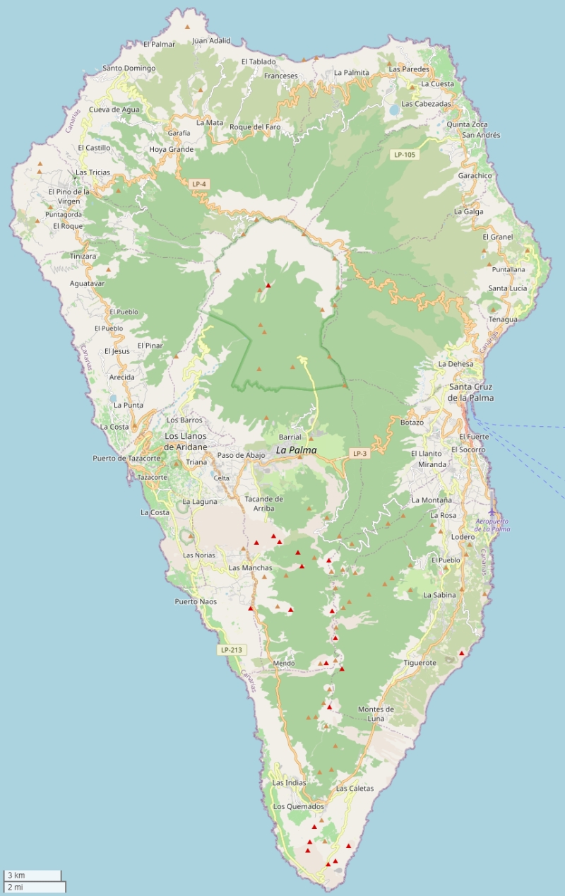 La Palma plattegrond kaart