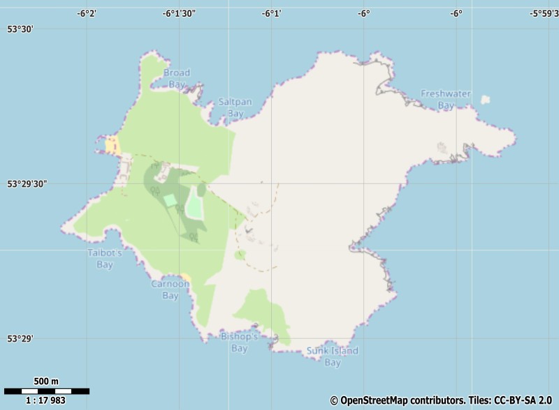 Lambay plattegrond kaart