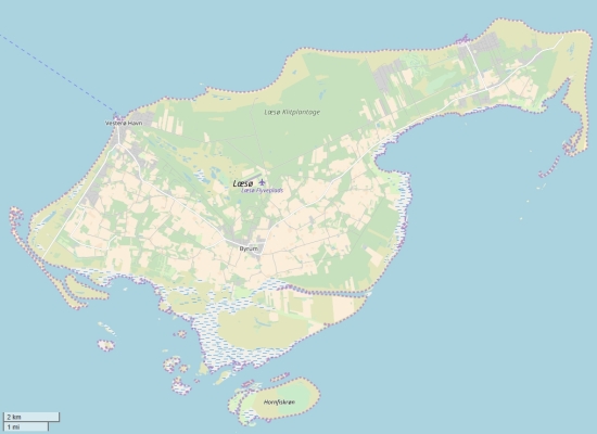 Læsø plattegrond kaart