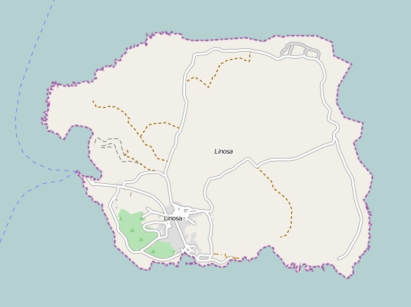 Linosa plattegrond kaart
