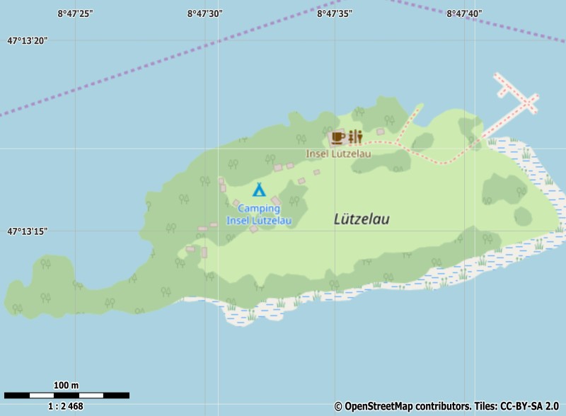 Lützelau plattegrond kaart