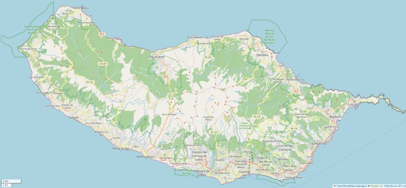 Madeira plattegrond kaart