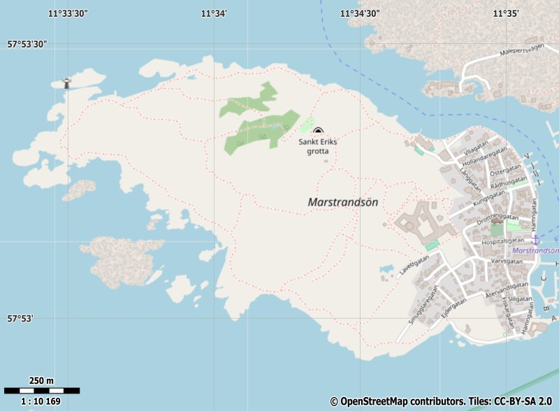 Marstrandsön plattegrond kaart