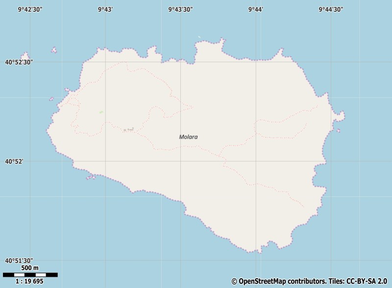 Molara plattegrond kaart