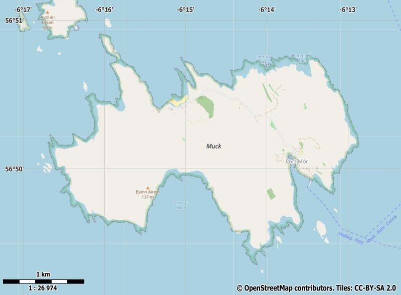 Muck plattegrond kaart