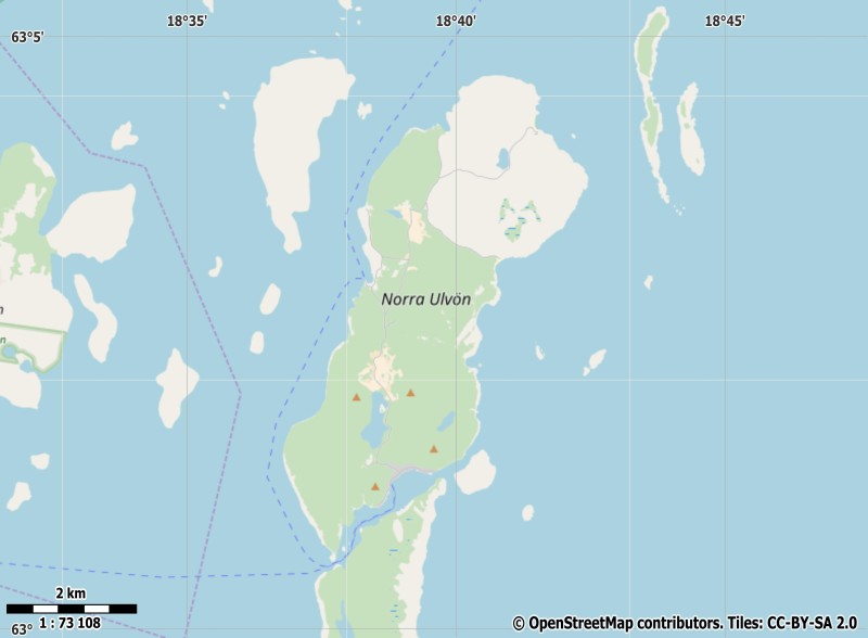 Norra Ulvön plattegrond kaart