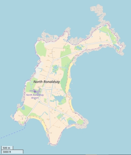North Ronaldsay plattegrond kaart