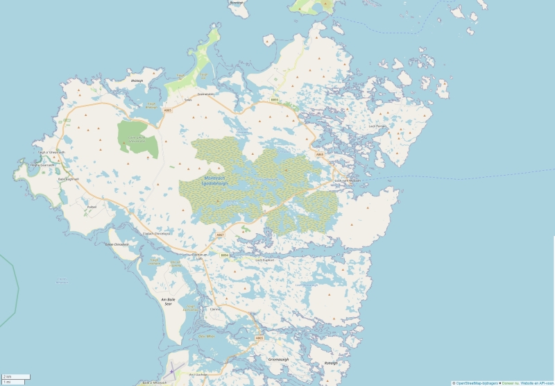 North Uist plattegrond kaart