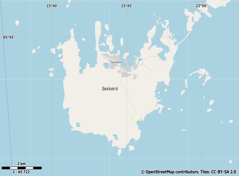 Seskarö plattegrond kaart