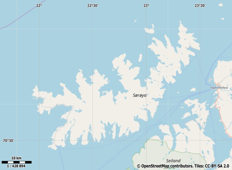 Sørøya plattegrond kaart